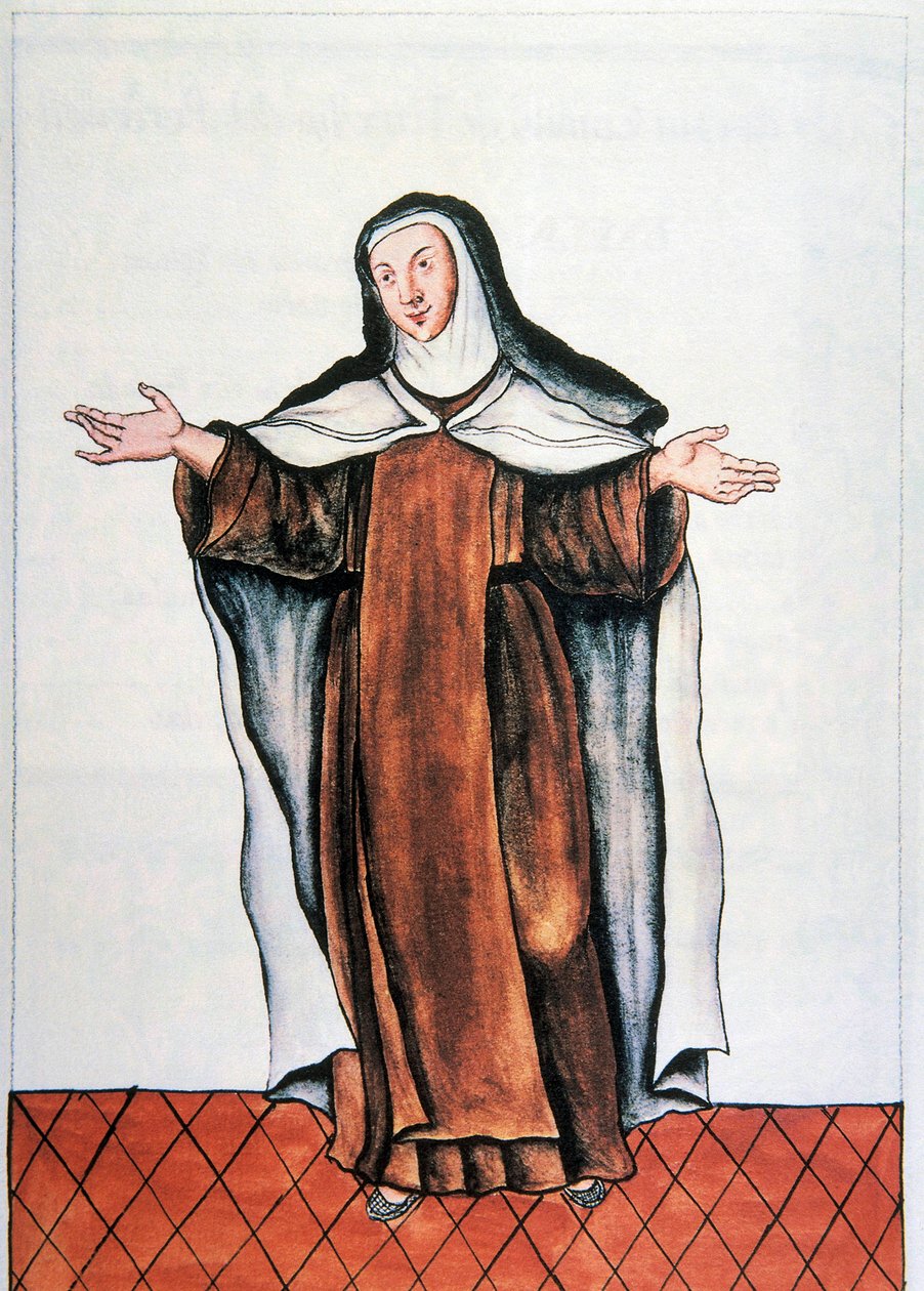 Daglig liv og skikker i Peru: "" Carmelite dechaussee "" Akvarell hentet fra boken "" Trujillo del Peru "" av Baltasar Martinez Companon y Bajanda, biskop av Trujillo (1782-1785). Madrid fra 1700-tallet. Biblioteca del Palacio Real av Unknown artist