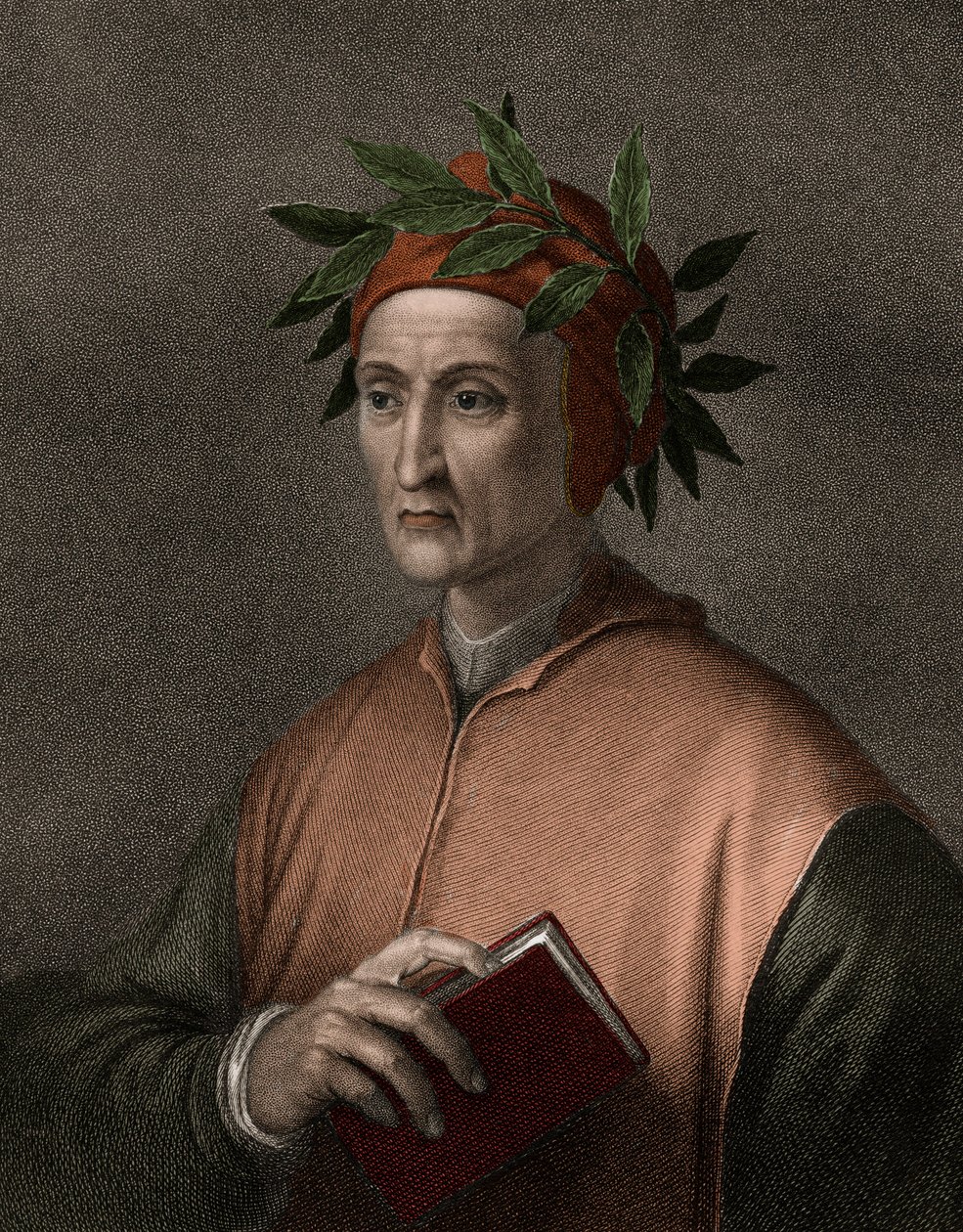 Dante Alighieri 1265-1321 - gravering - 1800-tallet av Unknown artist
