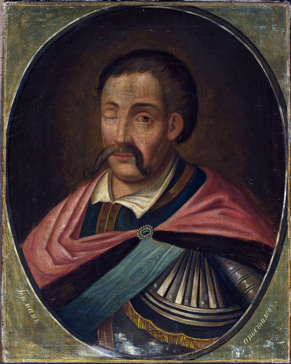 Danny the Apostle - Portrett av hetmannen Danny the Apostle (1654-1734), Anonym. Olje på lerret, størrelse: 67x53, tidlig på 1700-tallet, Narodowe-museet, Warszawa av Unknown artist