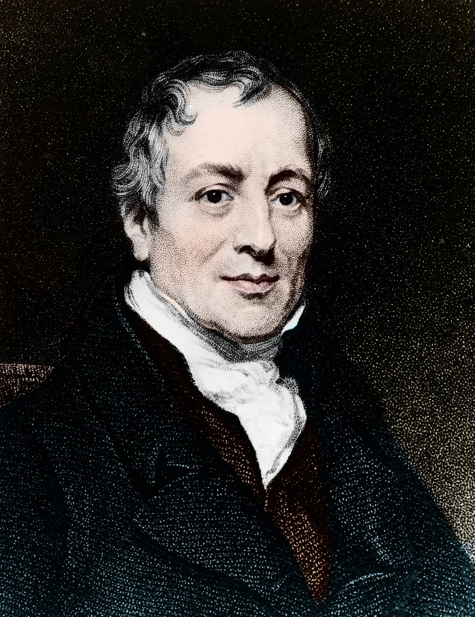 David Ricardo (1772 - 1823), britisk økonom. av Unknown artist