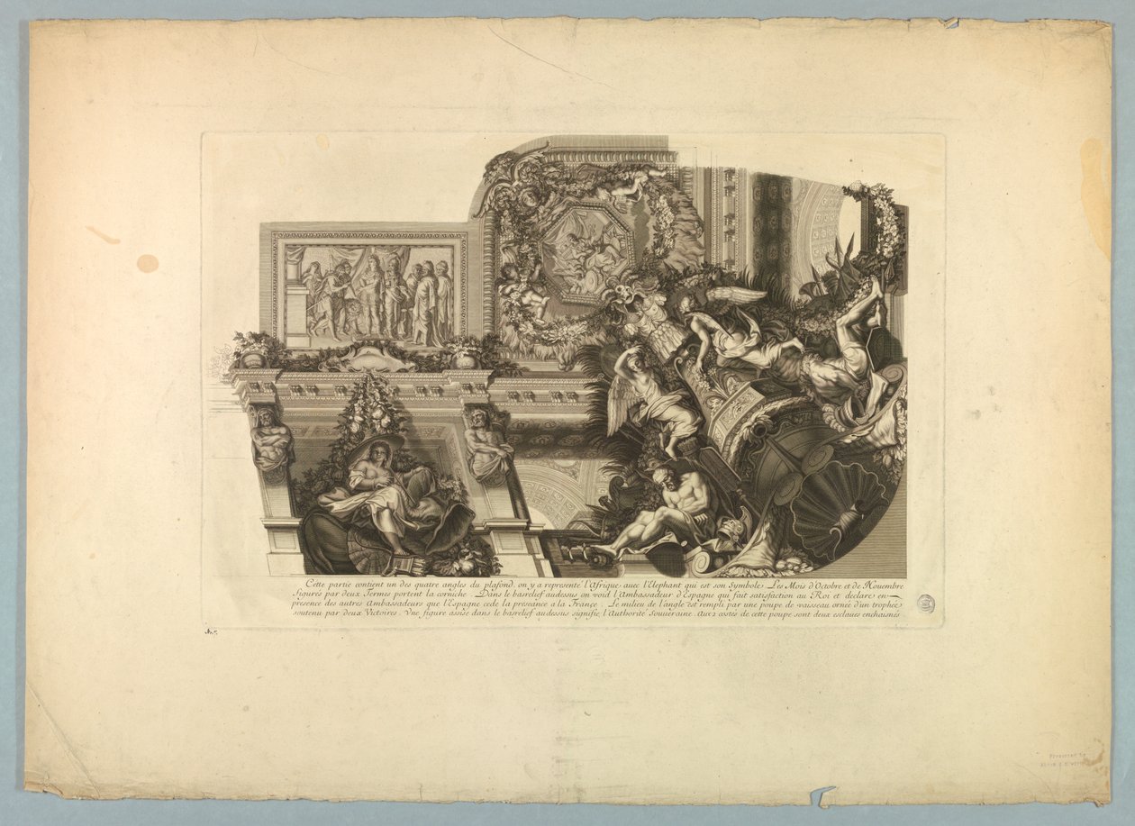 Dekorasjoner av Lebrun og Mignard på slottet i Versailles av Unknown artist