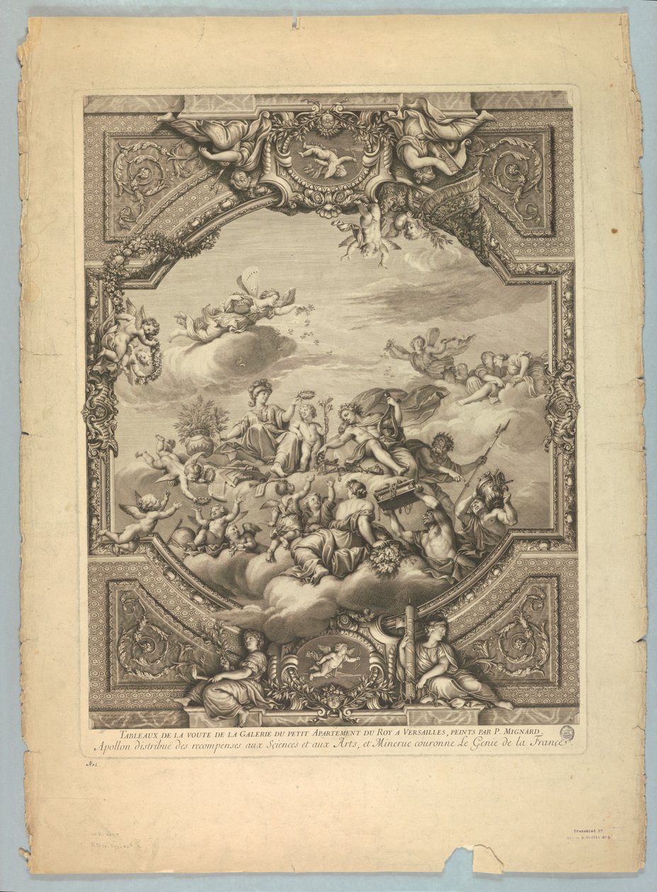 Dekorasjoner av Lebrun og Mignard på slottet i Versailles av Unknown artist