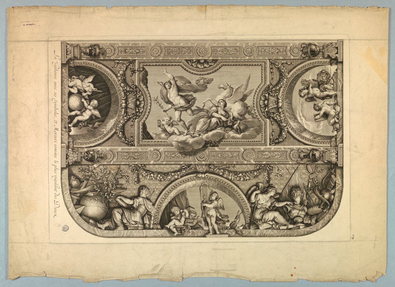 Dekorasjoner av LeBrun og Mignard på Palace of Versailles av Unknown artist