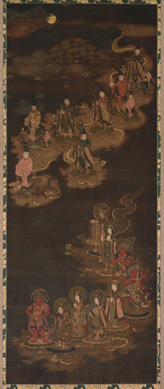 Nedstigning av de ni armaturene og de syv stjernene ved Kasuga av Unknown artist