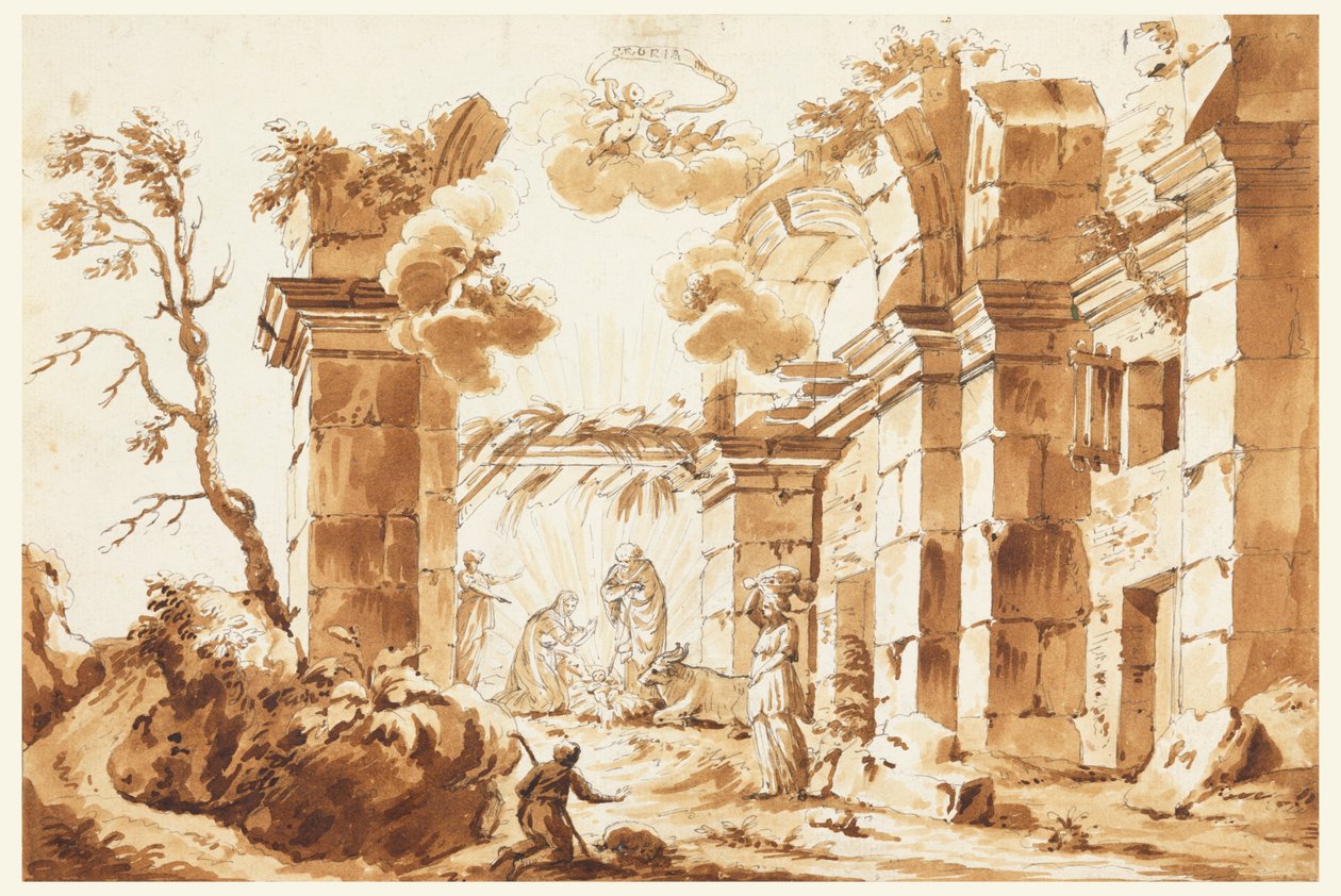Design for Crèche (krybbebarn) av Unknown artist