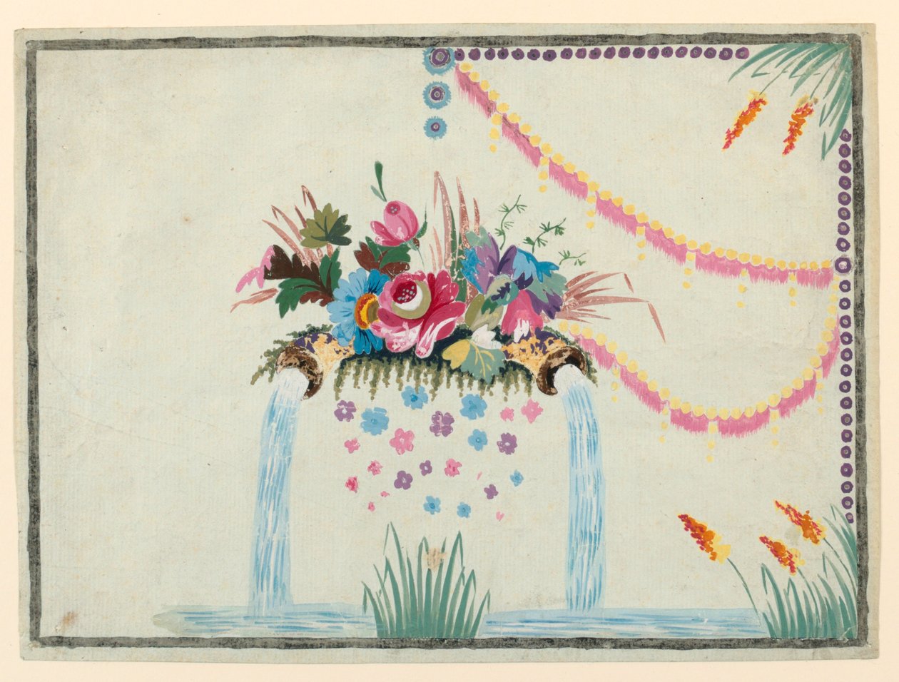 Design for broderi av Unknown artist