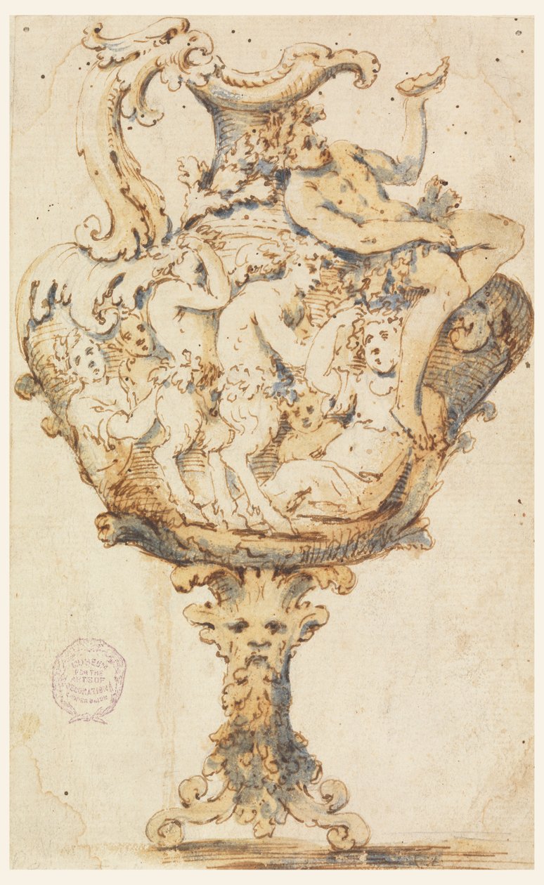 Design for Majolica Pitcher av Unknown artist