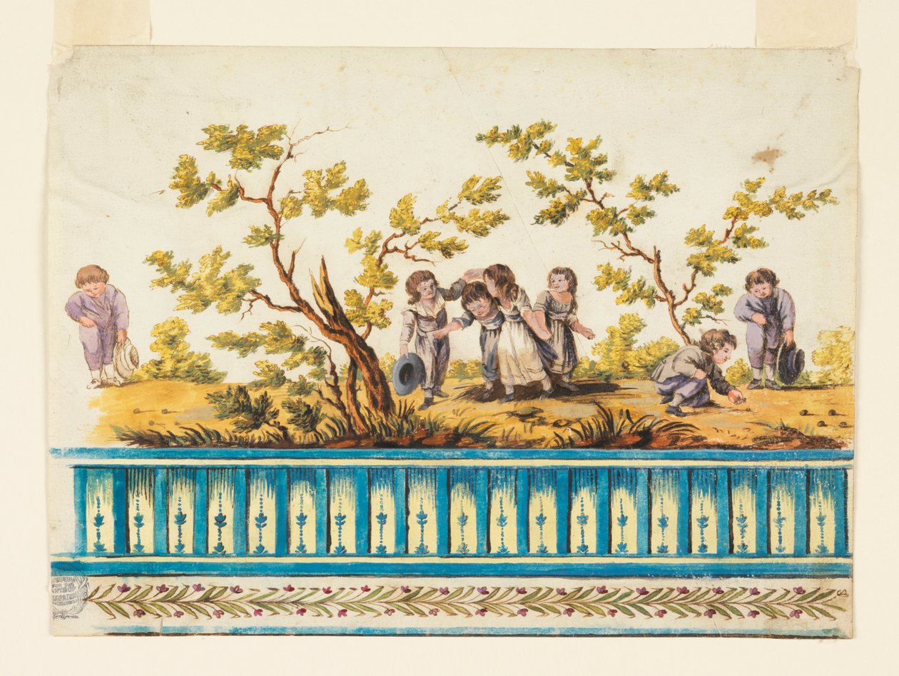 Design for Wallpaper Frieze av Unknown artist