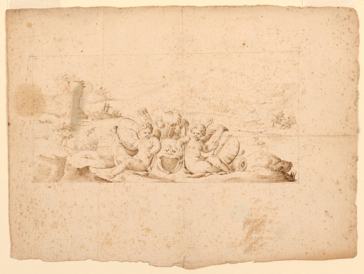 Design for en bokillustrasjon av Unknown artist