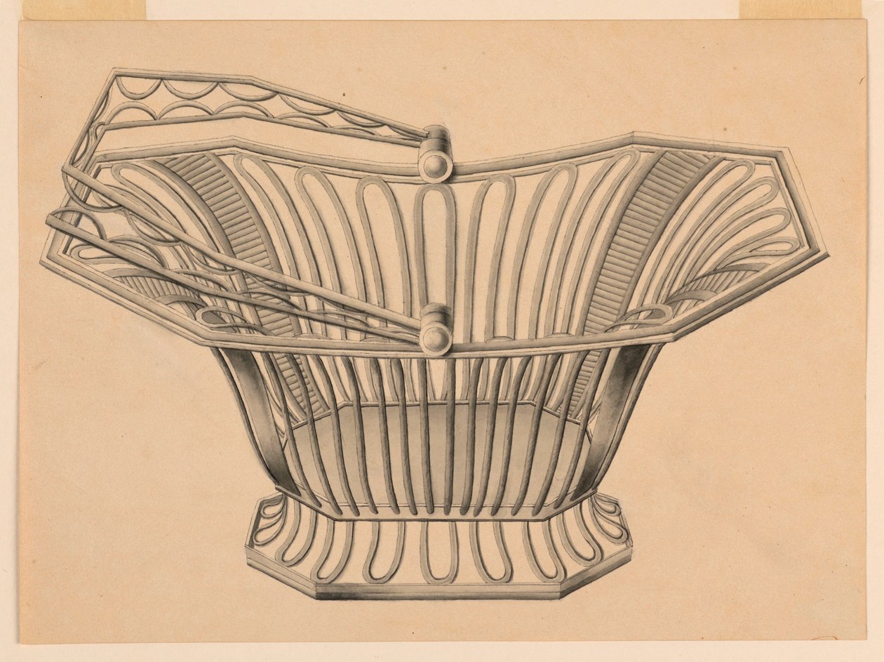 Design for en brødkurv av Unknown artist