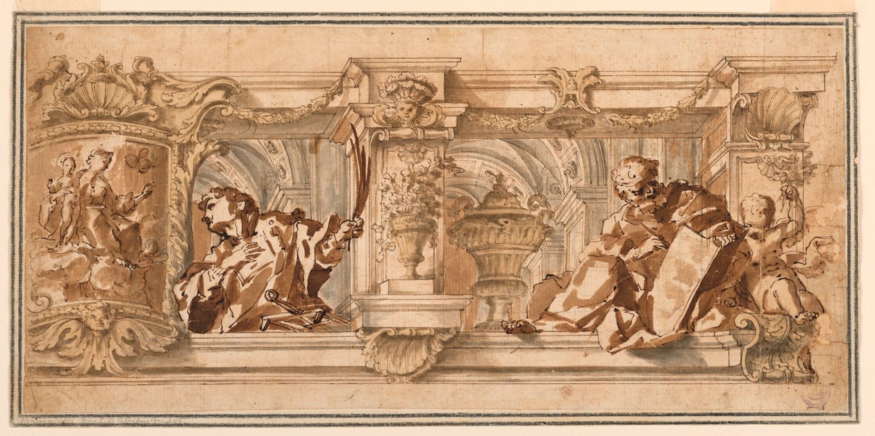 Design for en takfrise av Unknown artist