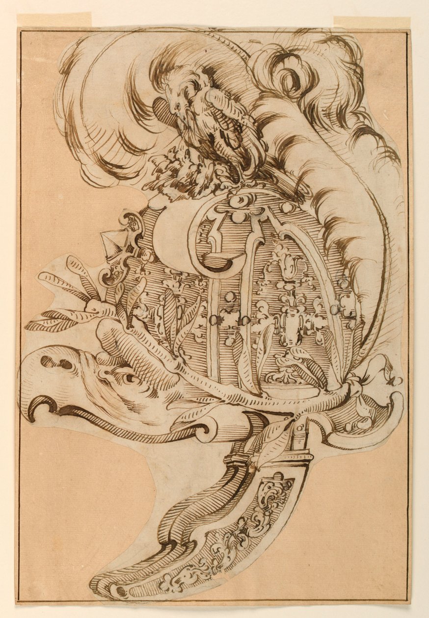 Design for en dekorativ Burgonet av Unknown artist