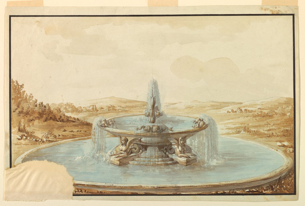 Design for en fontene av Unknown artist