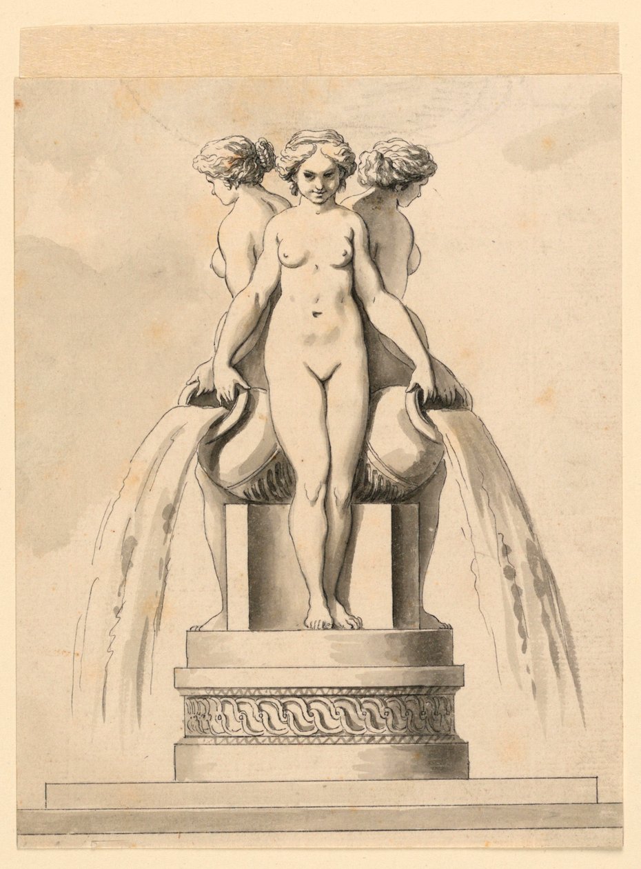 Design for en fontene av Unknown artist