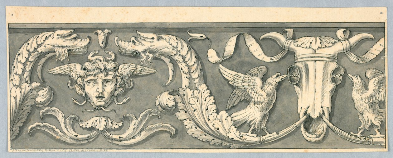 Design for en frise av Unknown artist