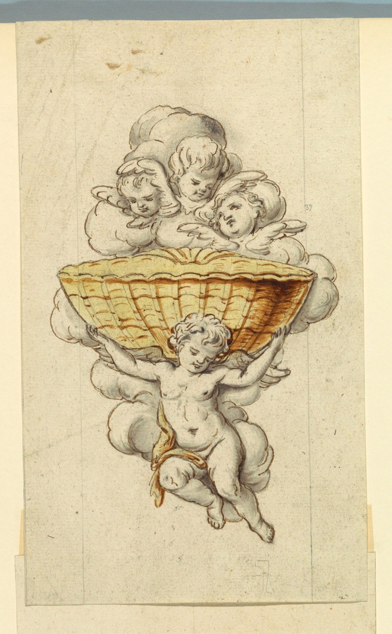 Design for en varmtvannstut av Unknown artist