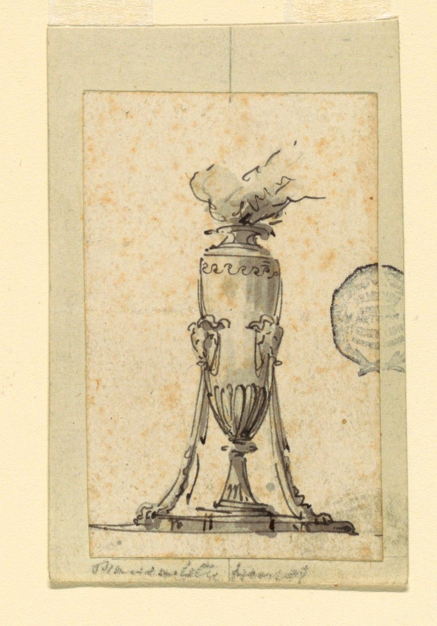 Design for en lampe av Unknown artist