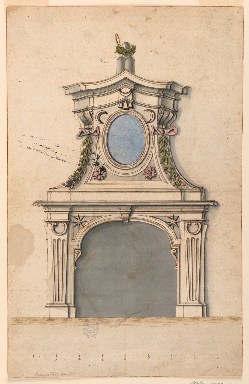 Design for en kappe av Unknown artist