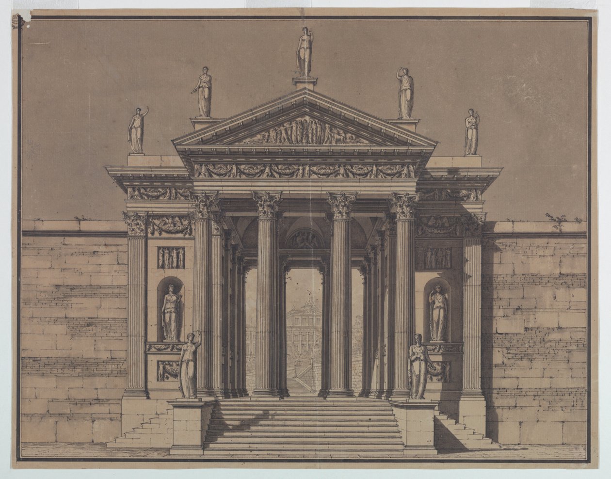 Design for en palassport av Unknown artist