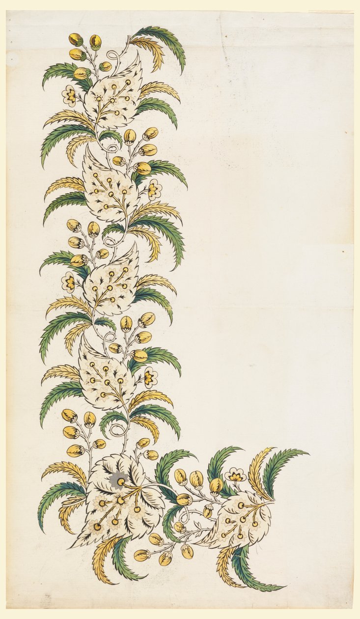 Design for en trykt vertikal kant av Unknown artist
