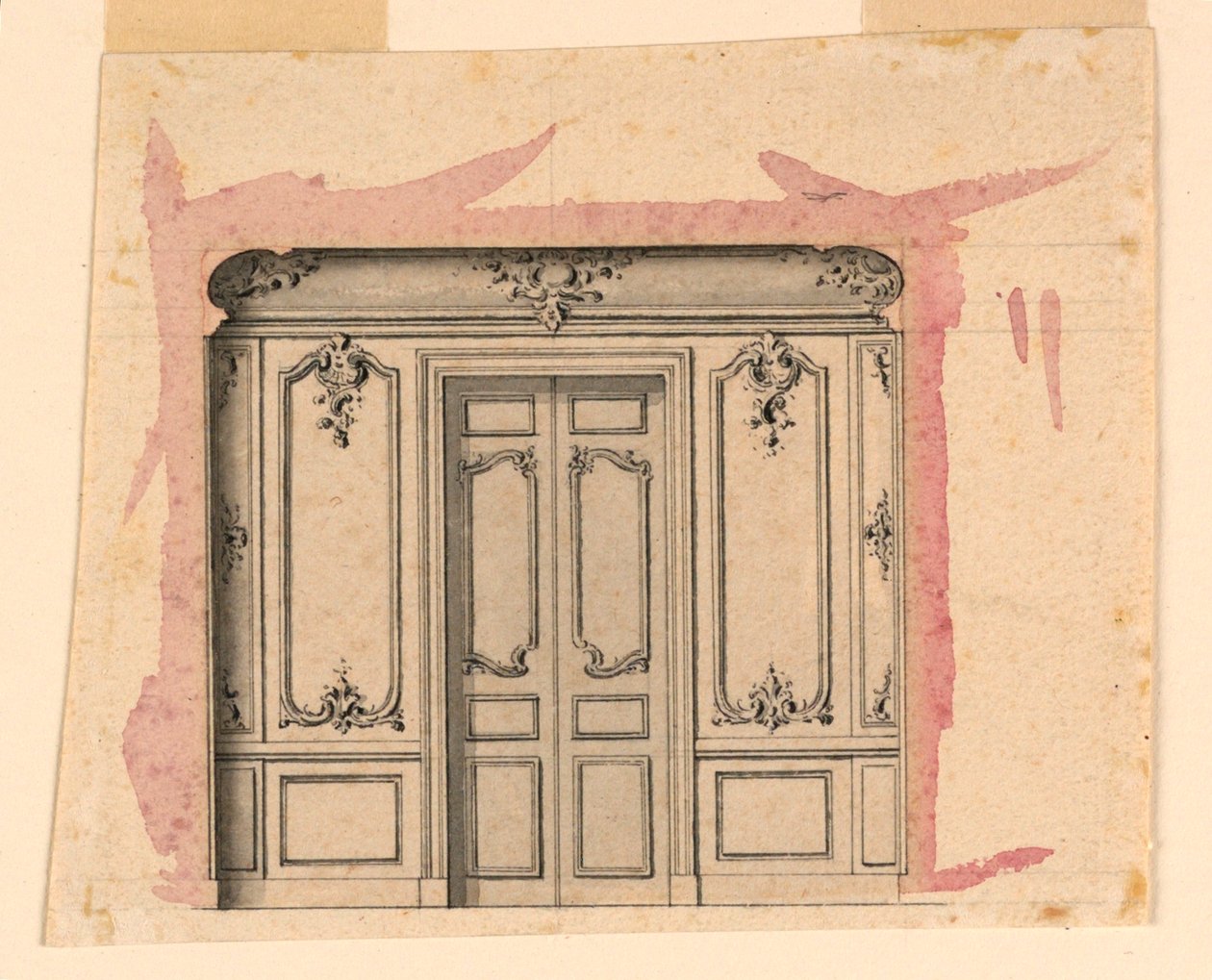 Design for en salongvegg av Unknown artist