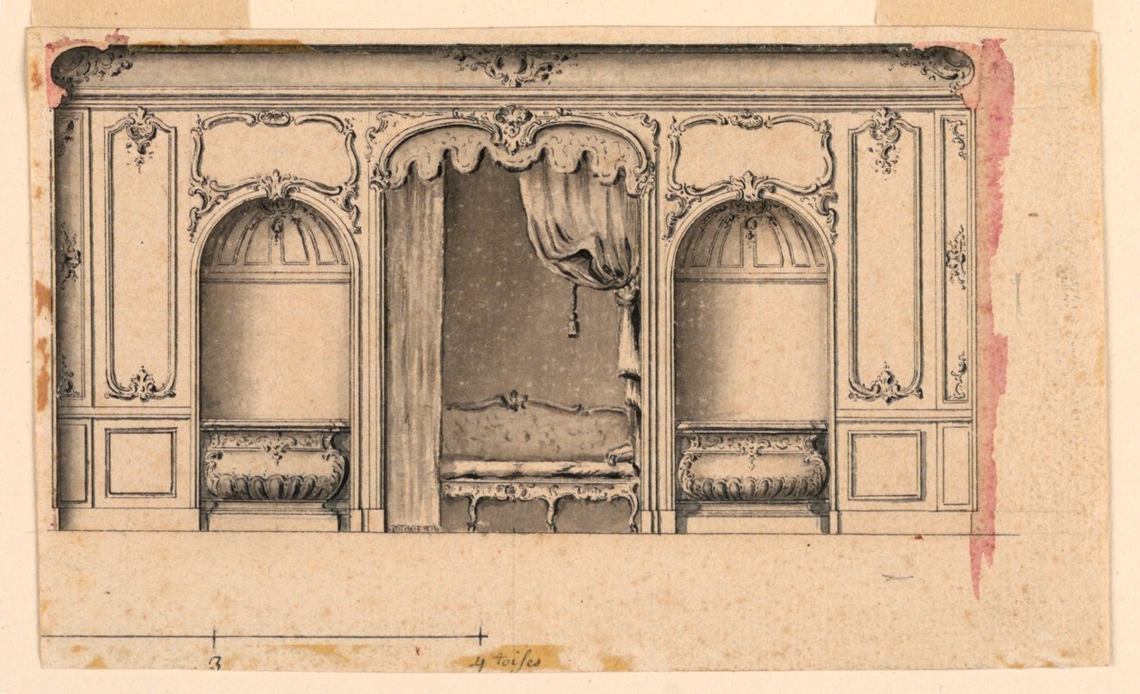 Design for en salongvegg av Unknown artist