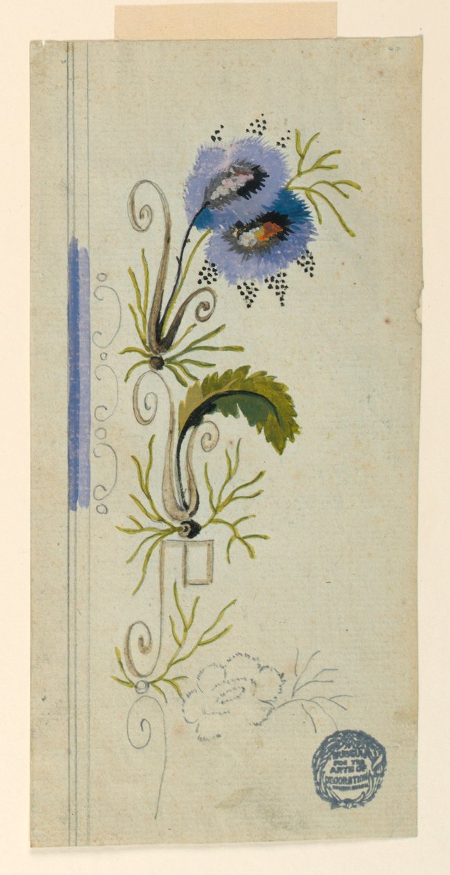 Design for en vest av Unknown artist