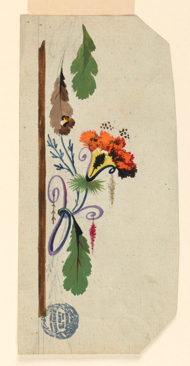 Design for en vest av Unknown artist