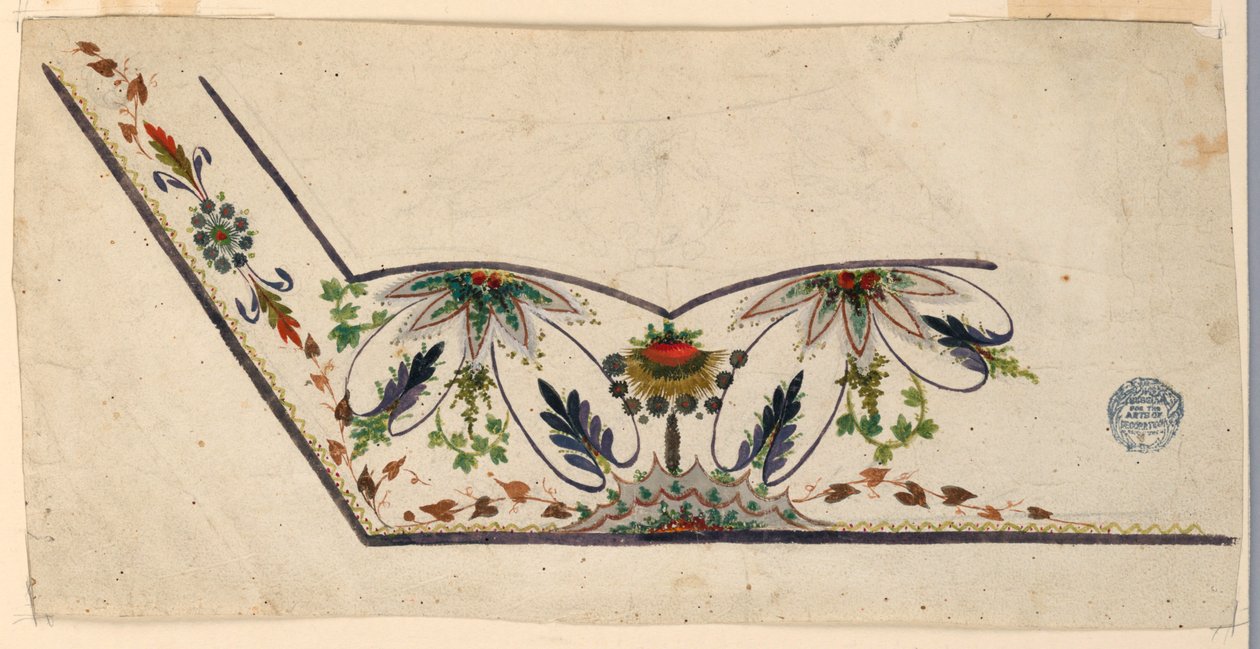 Design for en vest av Unknown artist