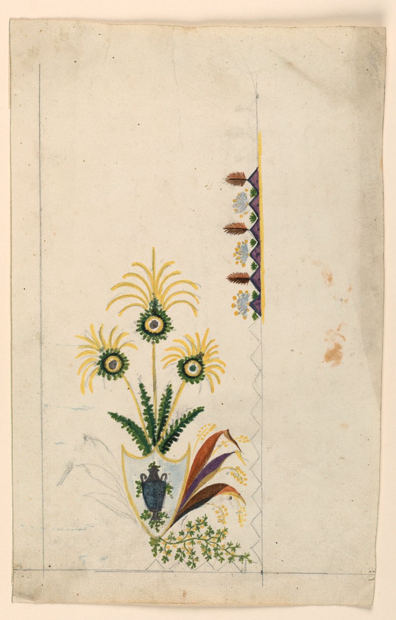 Design for en vest av Unknown artist
