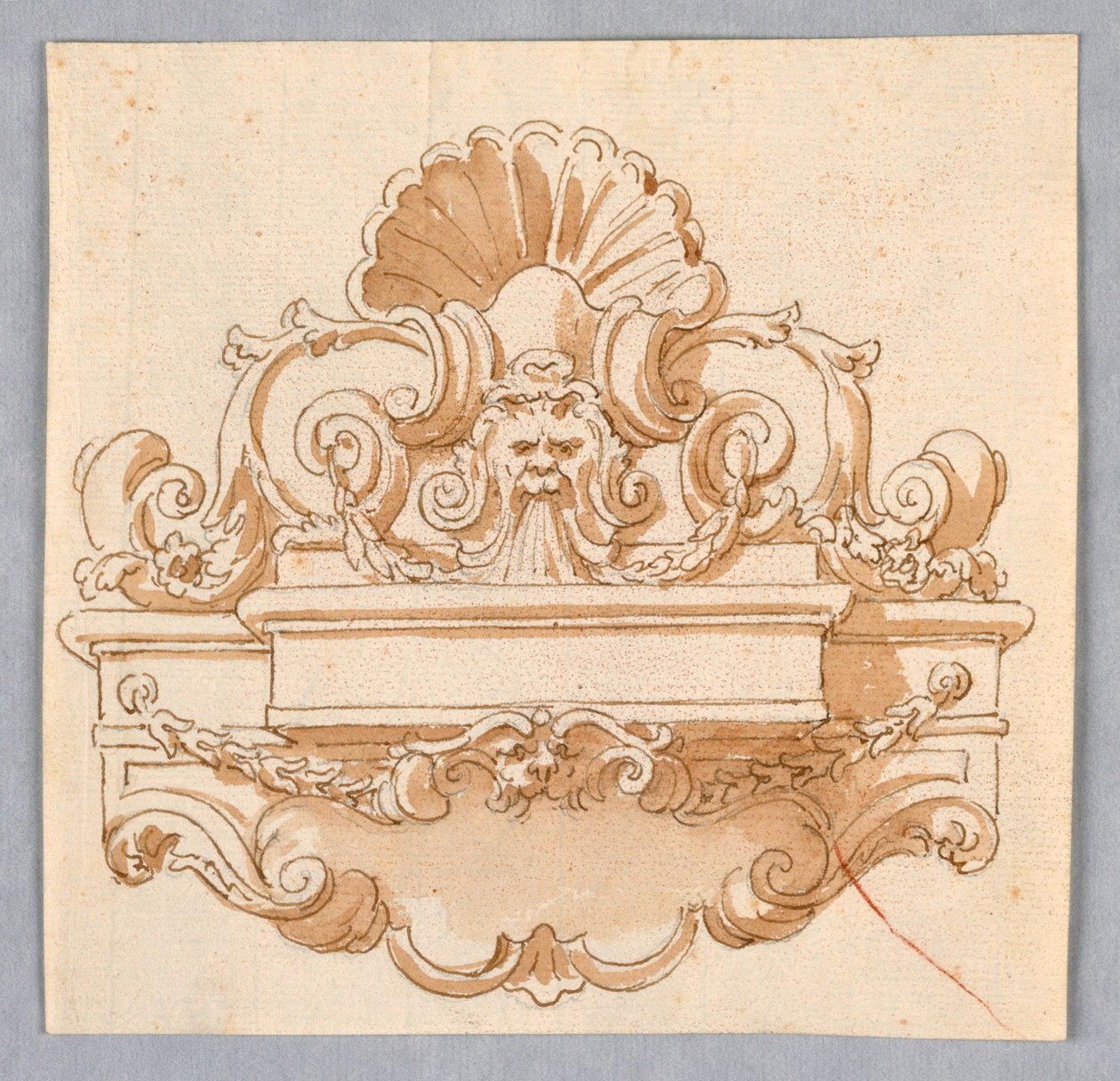 Design for en veggfontene av Unknown artist
