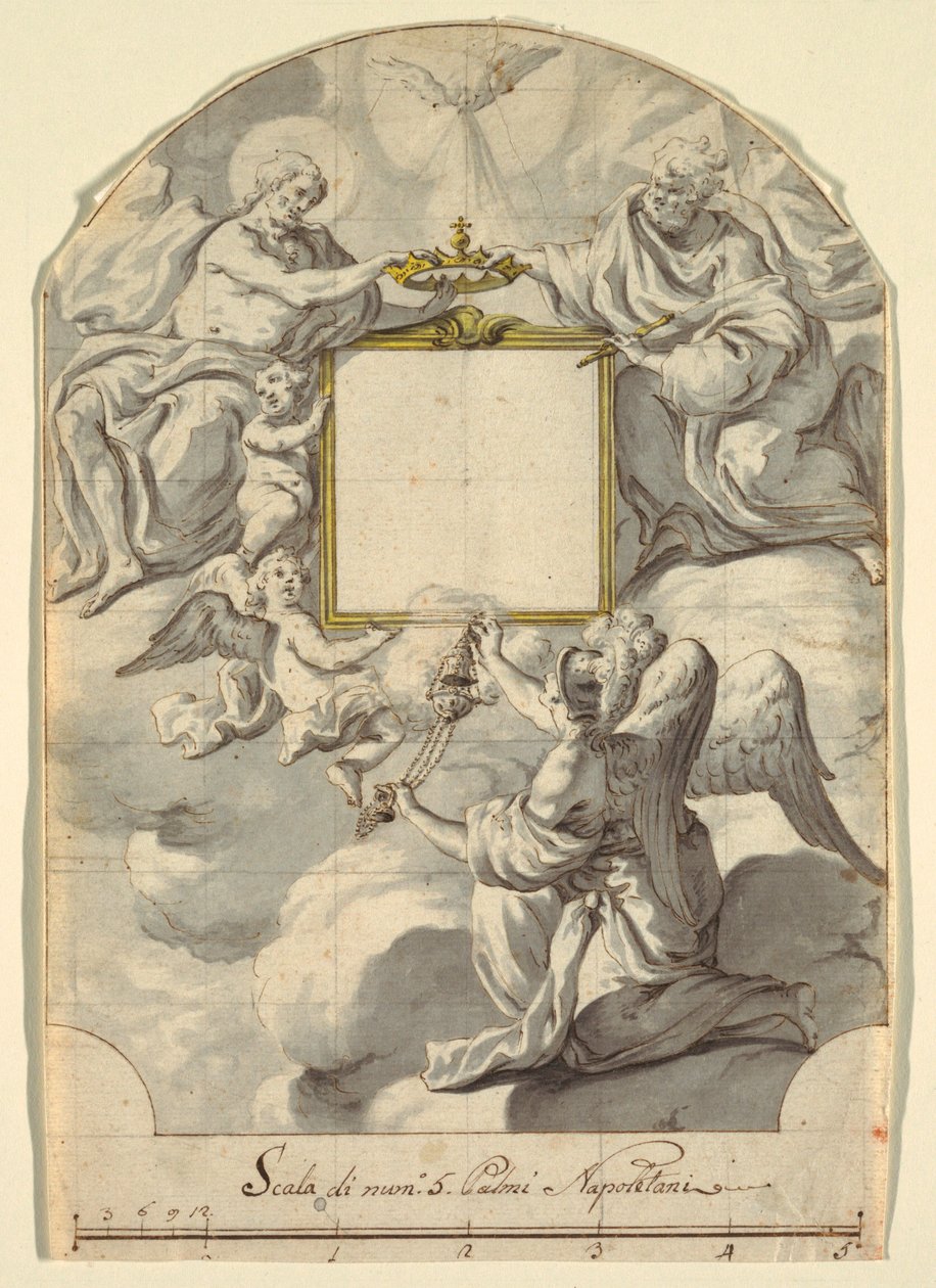 Design for et veggmaleri av Unknown artist