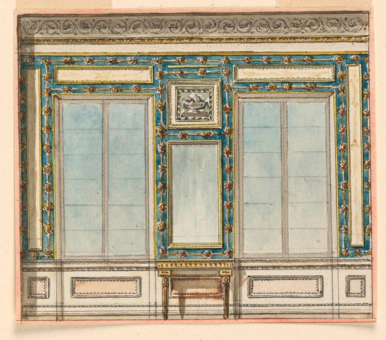 Design for en vindusvegg av Unknown artist