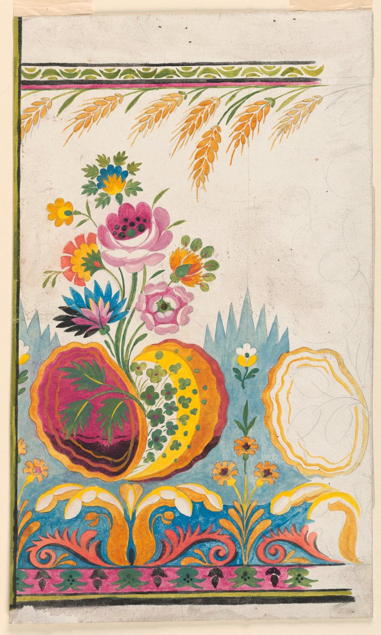 Design for en vevd kant av Unknown artist