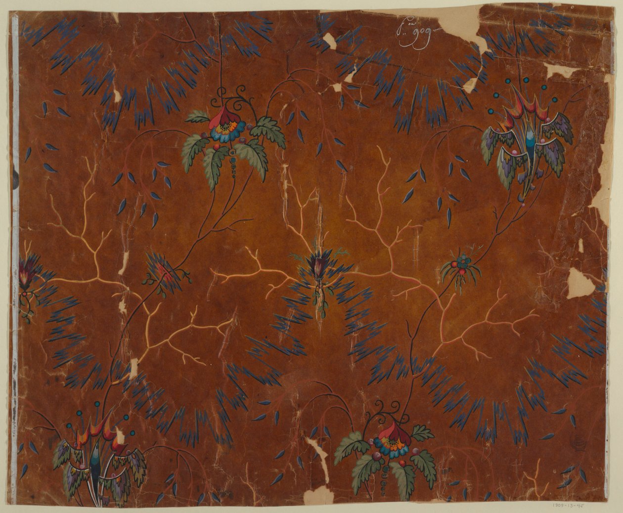 Design for a Woven Fabric   1258021   no       norwegian Successfully Translated  Original: The Chapel and Gatehouse of Hampton Court Palace, c1550-1560 Translat: The Chapel and Gatehouse of Hampton Court Palace, c1550-1560 1189705 no norwegian Successfull av Unknown artist