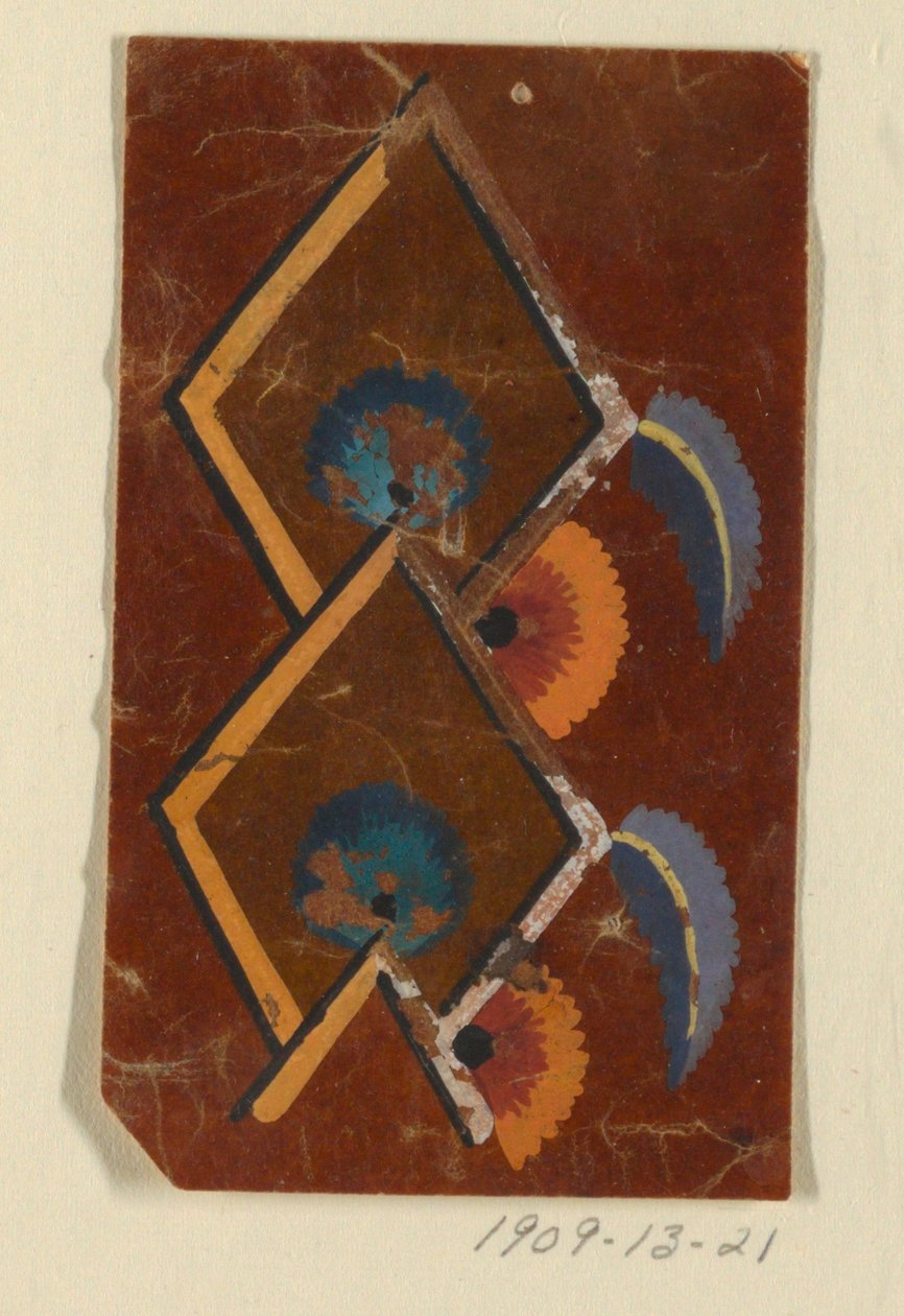 Design for et vevd stoff av Unknown artist
