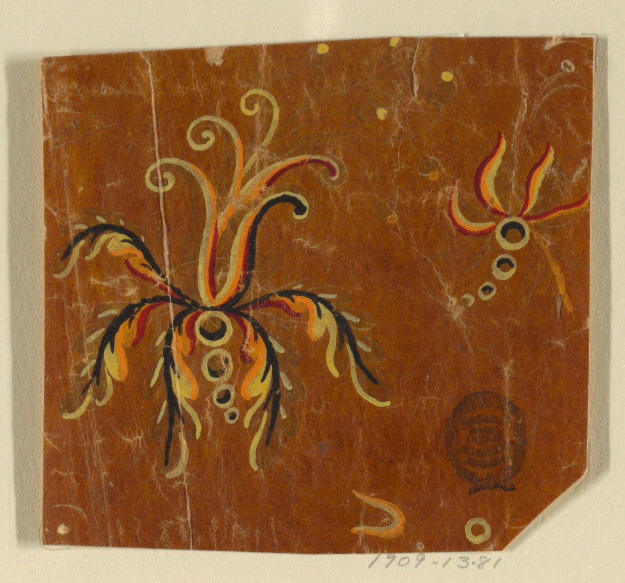 Design for et vevd stoff, fragment av Unknown artist