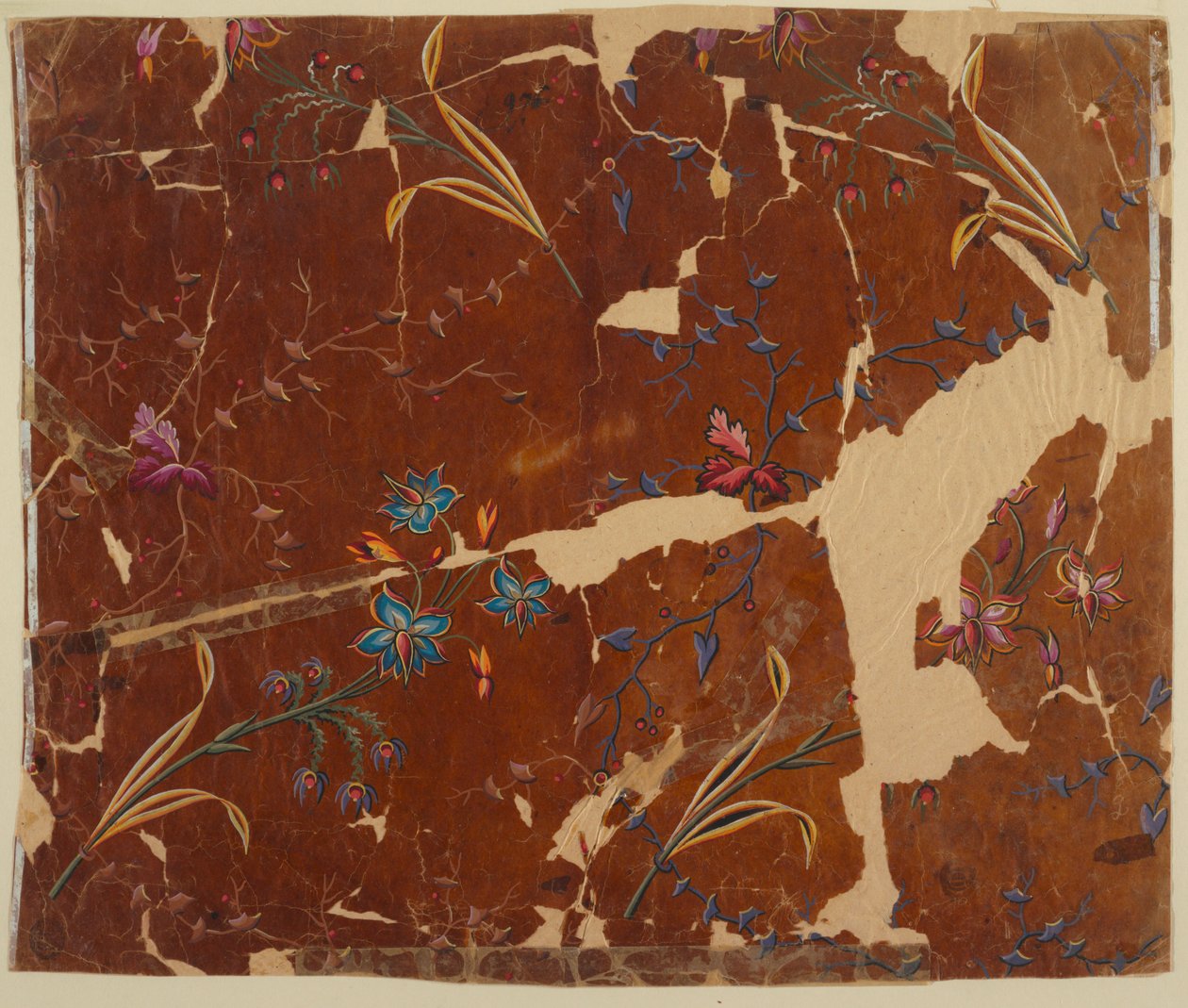 Design for et vevd stoff, fragment av Unknown artist