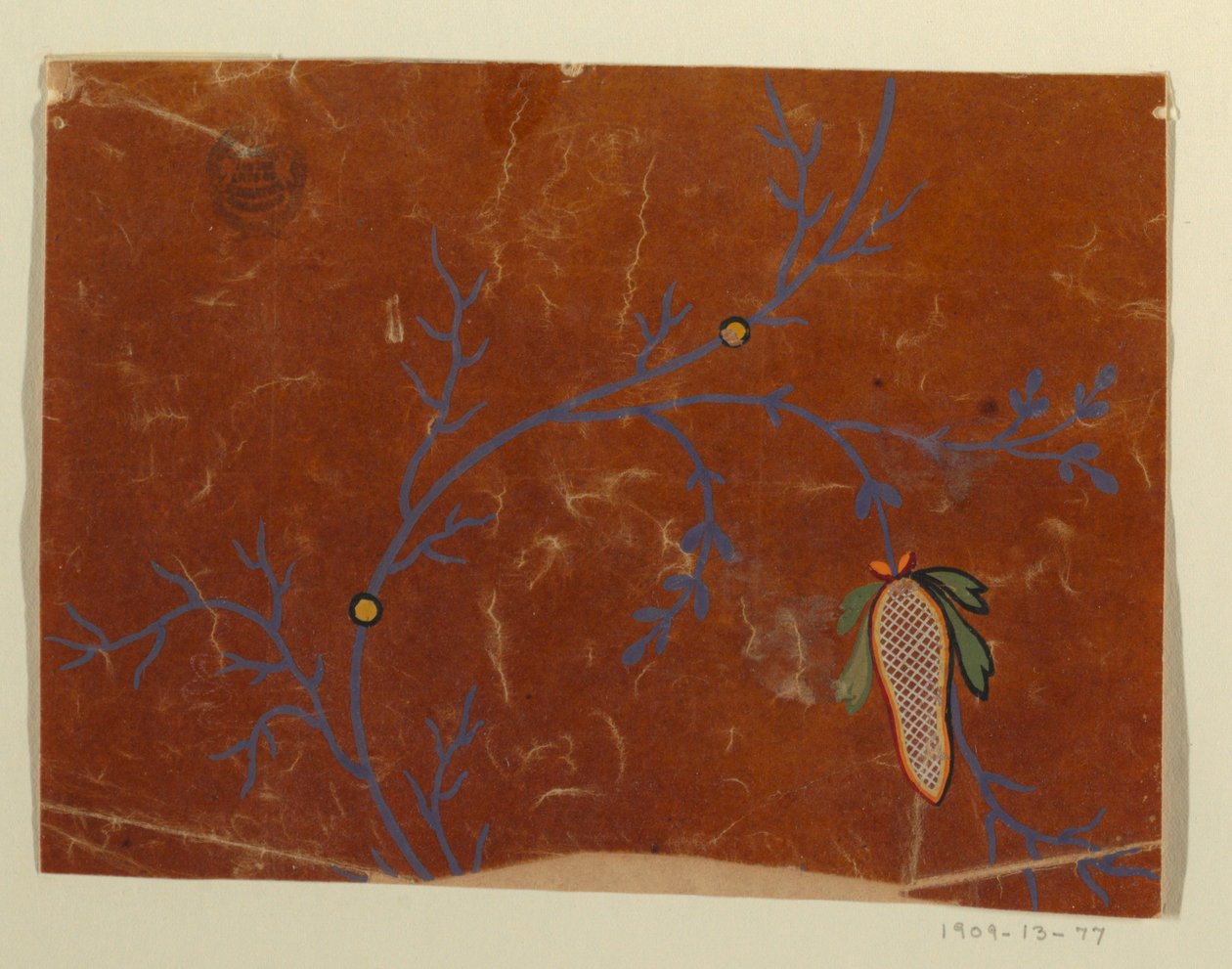 Design for et vevd stoff, fragment av Unknown artist