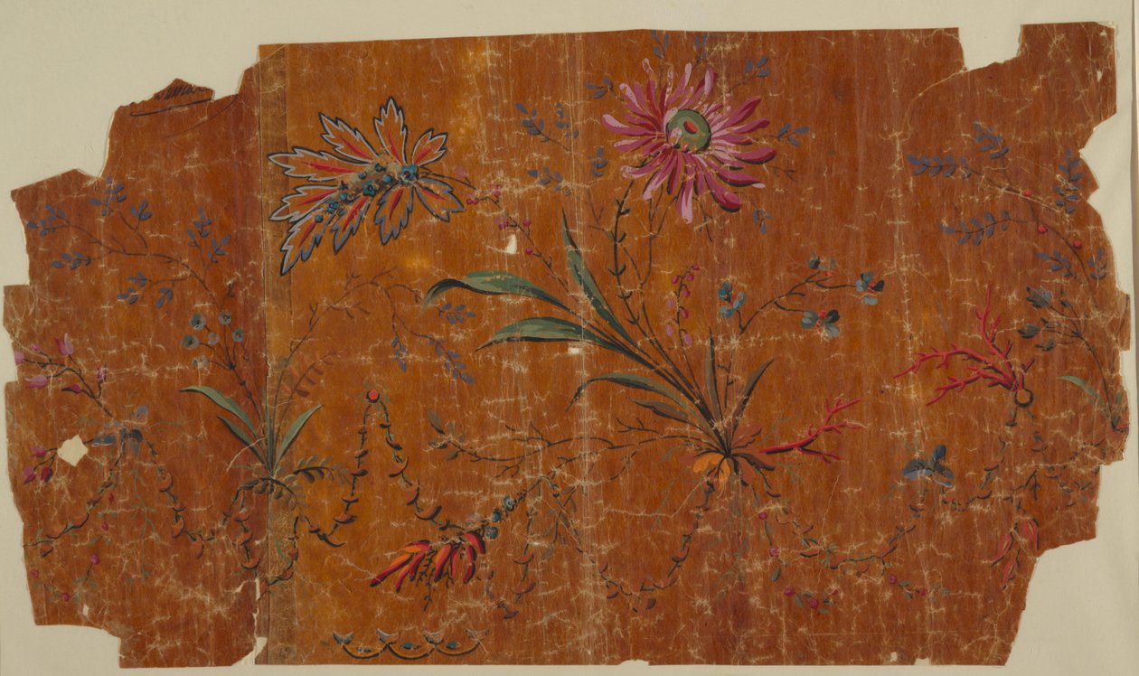 Design for en vevd horisontal kant av Unknown artist
