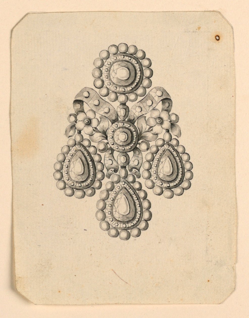 Design for en øredobber av Unknown artist