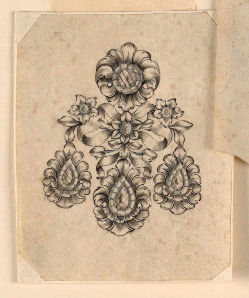 Design for en øredobber av Unknown artist