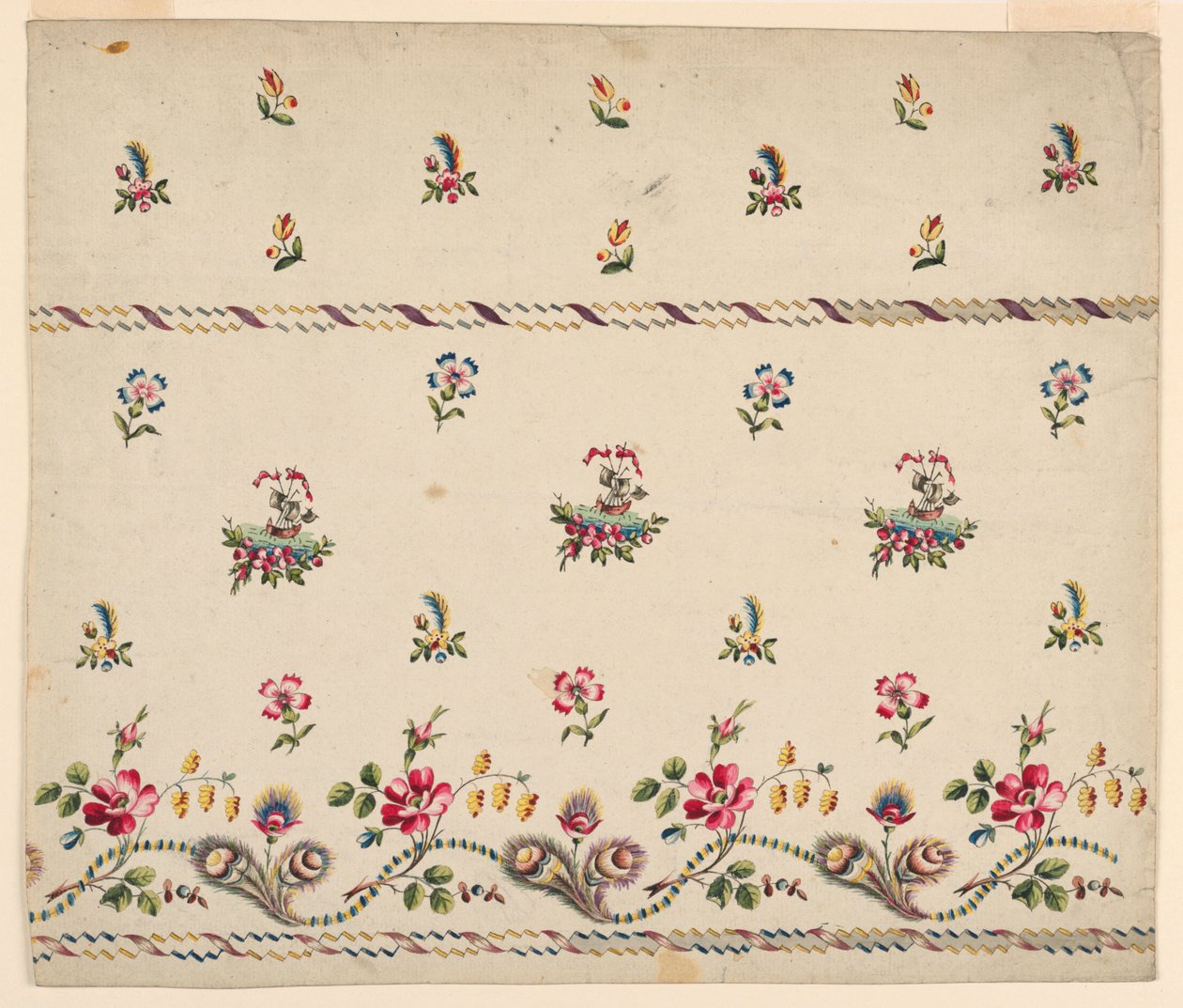 Design for et broderi av Unknown artist