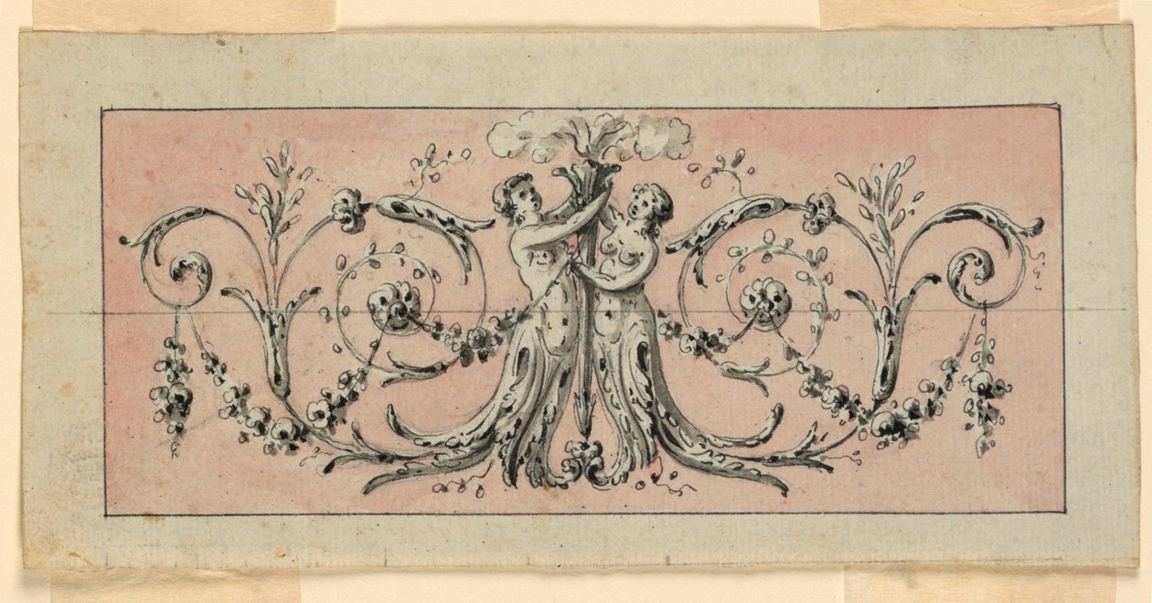 Design for dekorasjon av et panel av Unknown artist
