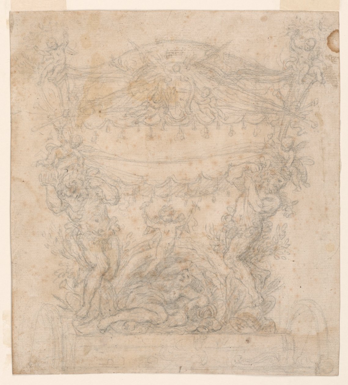 Design for baksiden av en vogn av Unknown artist