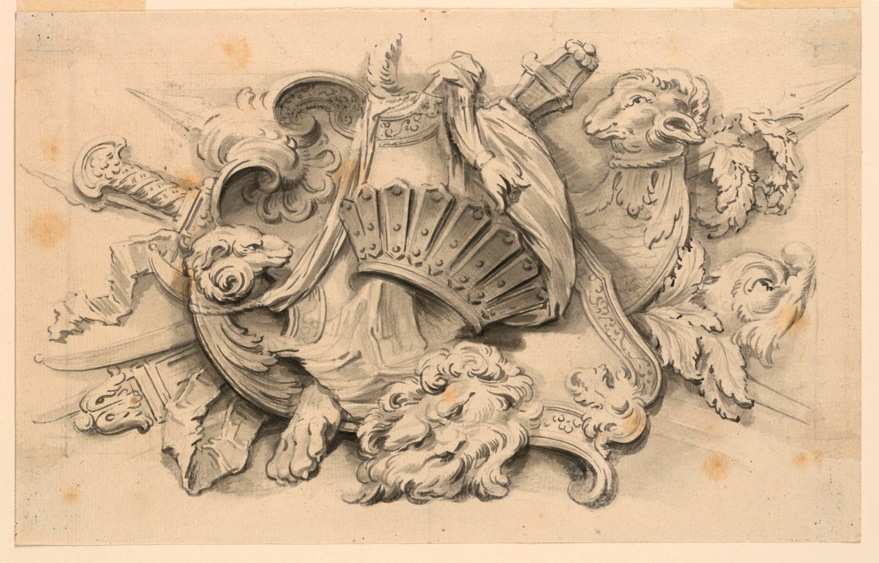 Design for våpentrofé av Unknown artist
