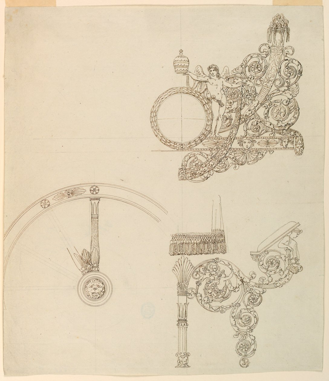 Design for deler av en coach av Unknown artist