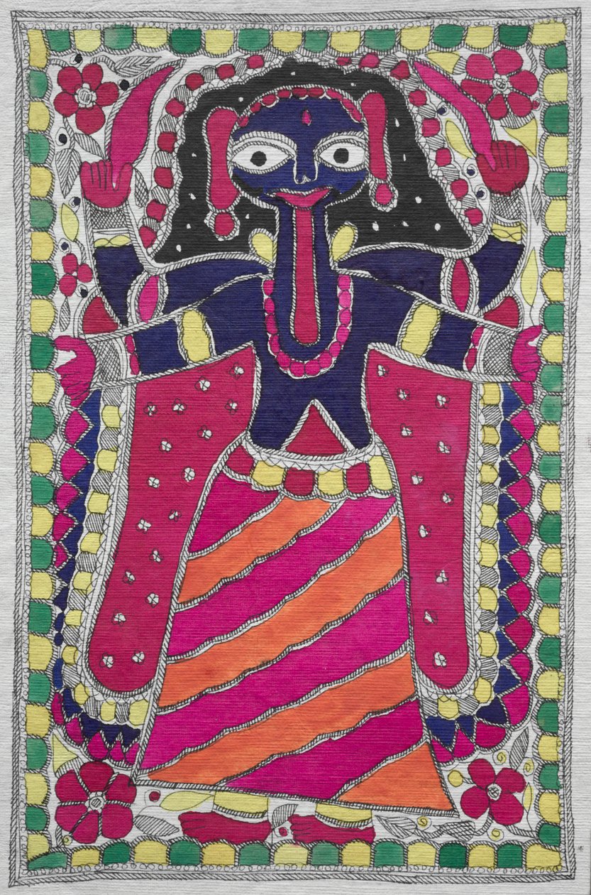 Andakt maleri (kvinnefigur) av Unknown artist