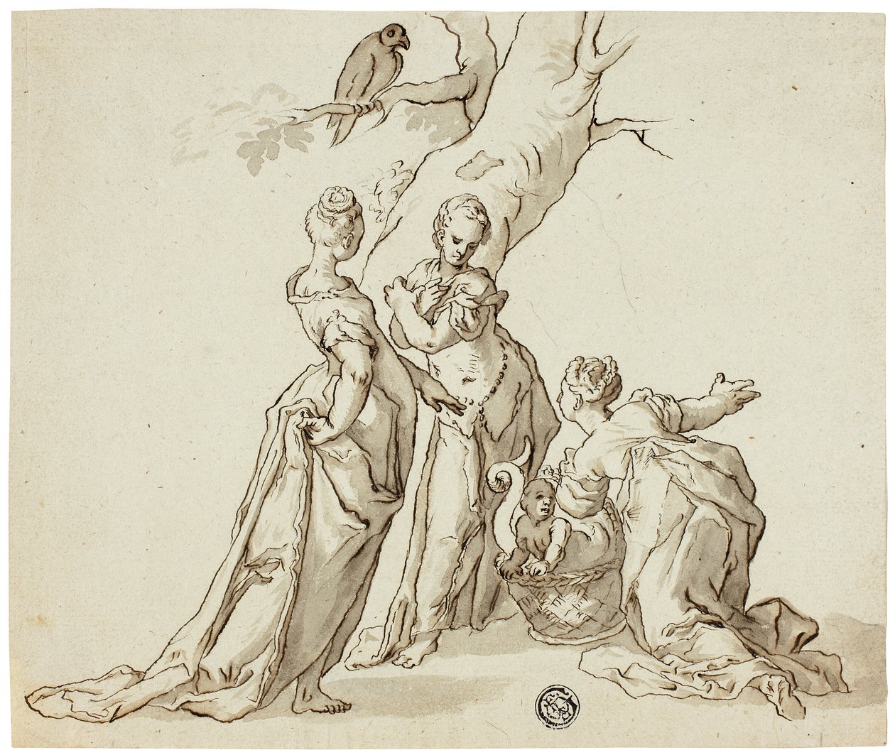 Oppdagelsen av Erichhonius av Unknown artist