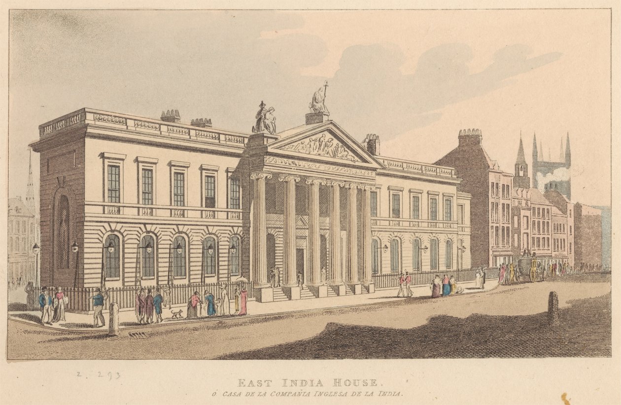 East India House, eller House of the English India Company av Unknown artist